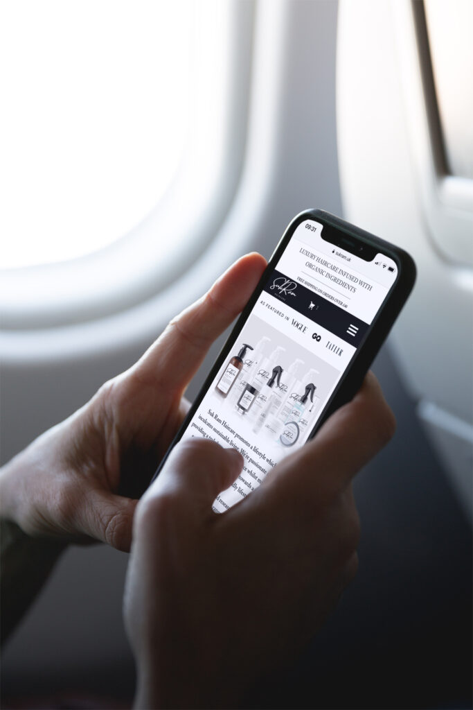 Sukram website on a mobile phone