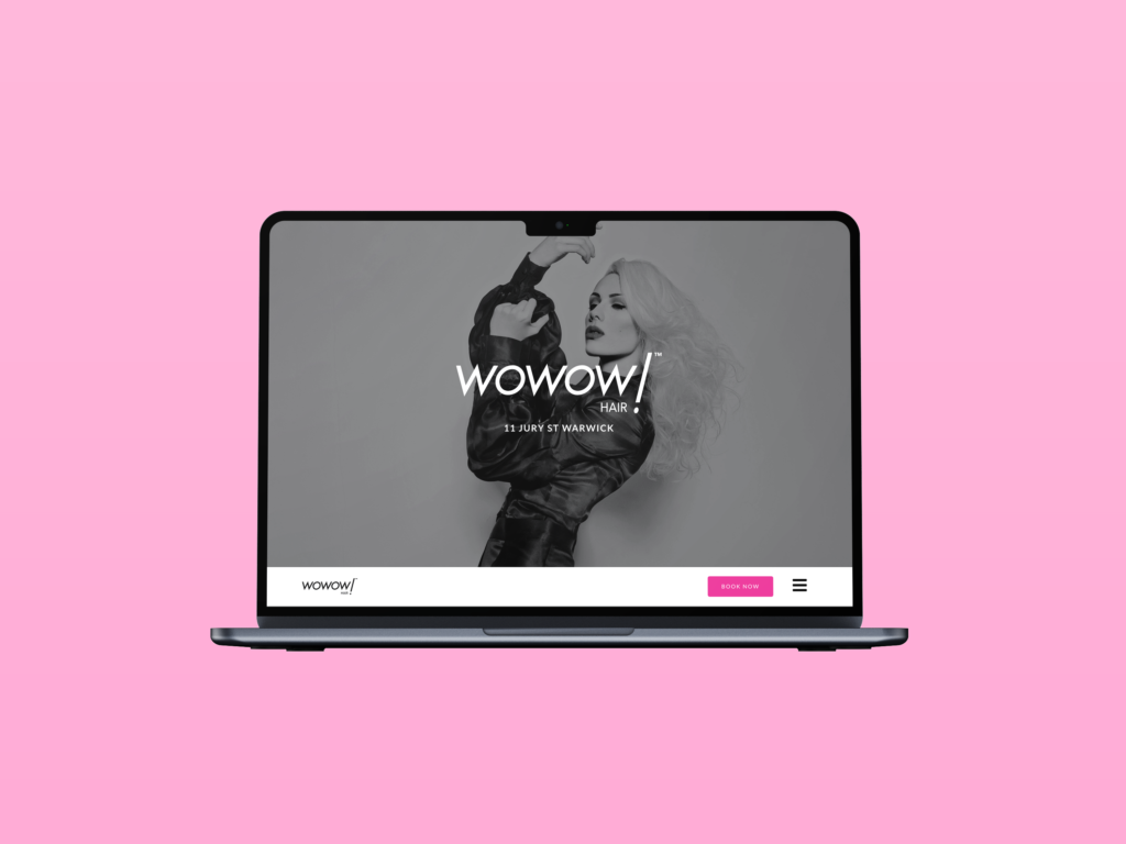 Website design for WOWOW hair Warwick