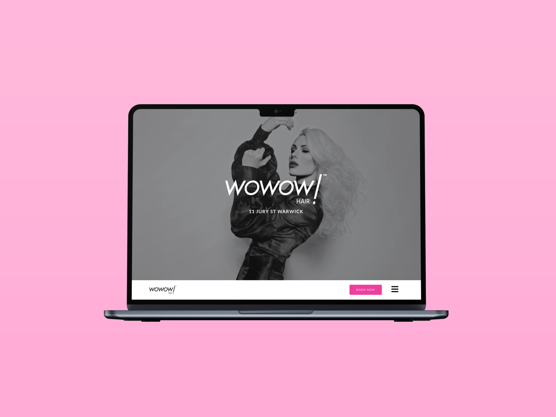 Website design for WOWOW hair Warwick